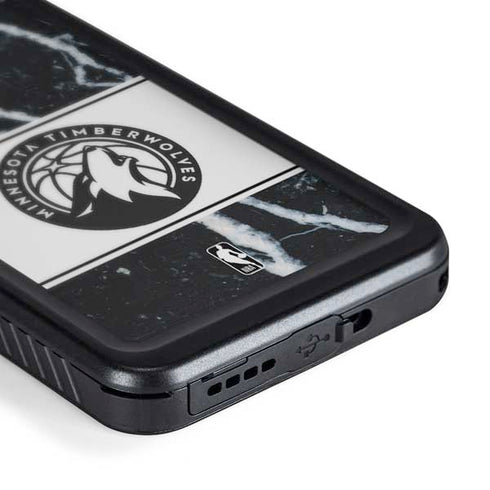 NBA Minnesota Timberwolves Marble Galaxy S24 Plus Waterproof Case